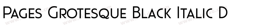 Pages Grotesque Black Italic Demo字体转换